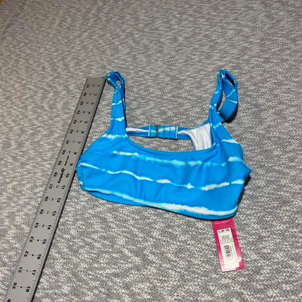 Xhilaration Blue tie-dye bikini top swimwear girl Large (8-10). SKU-A318